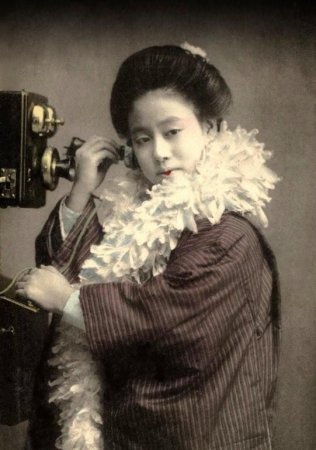 Раскрашенные ретро фотографии гейш, вторая половина XIX века