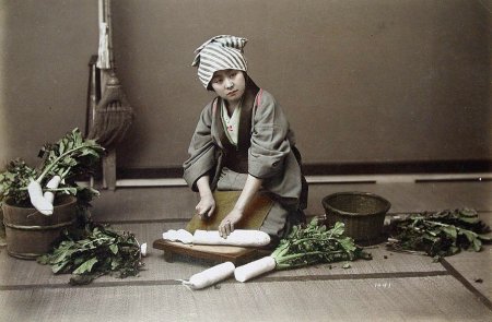 Раскрашенные ретро фотографии гейш, вторая половина XIX века