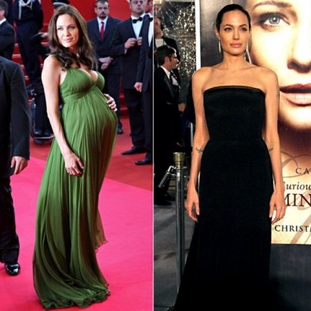 Знаменитые мамы во время и после беременности