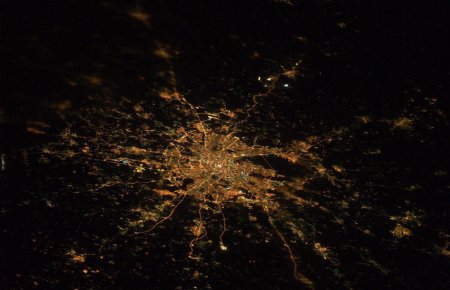 Ночные города. Вид из космоса